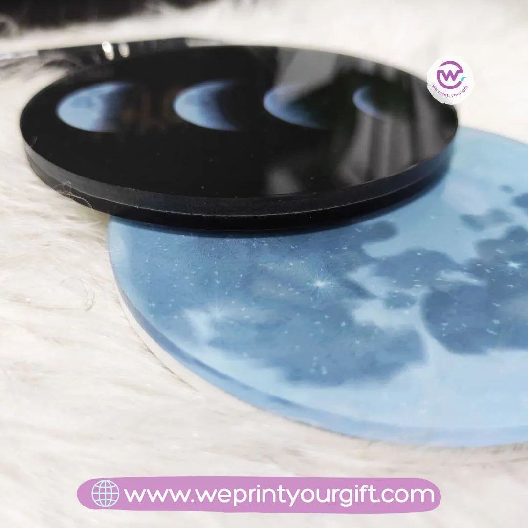 Moon Phase acrylic Cup Coaster