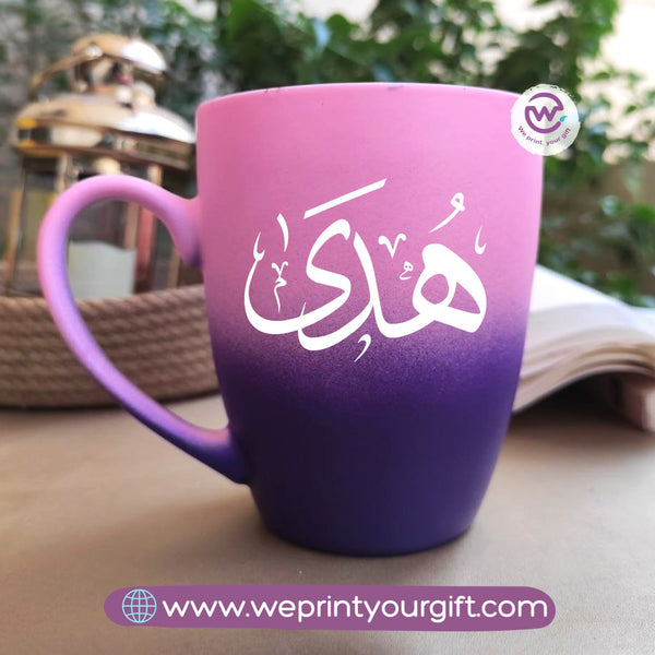 Colored Ceramic Mug-Arabic Names