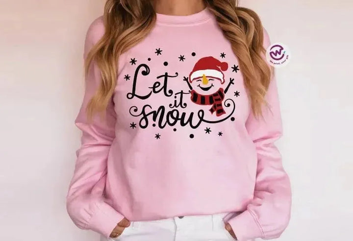 Adult Customized Hoodie - Christmas -Pink - WE PRINT