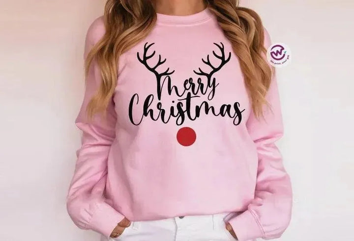 Adult Customized Hoodie - Christmas -Pink - WE PRINT