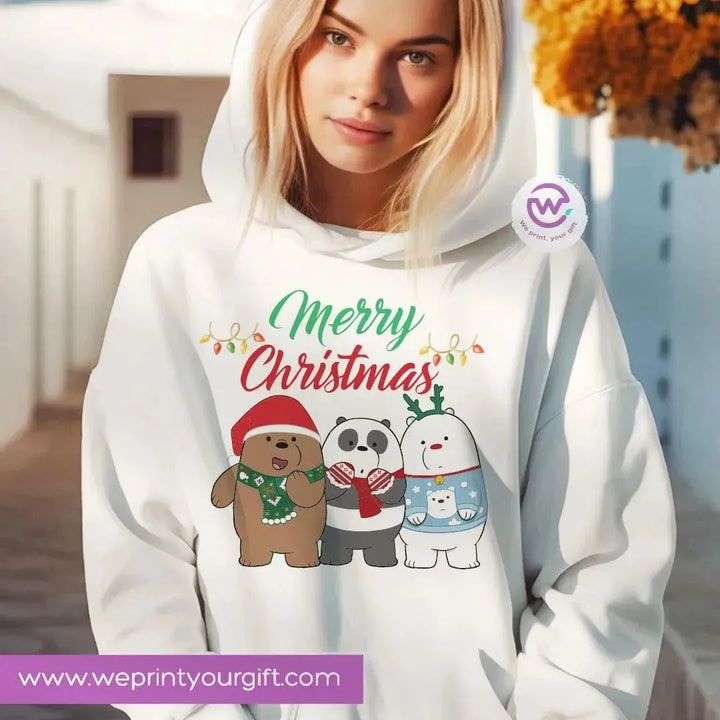 Adult Hoodies - Christmas -Bears - WE PRINT