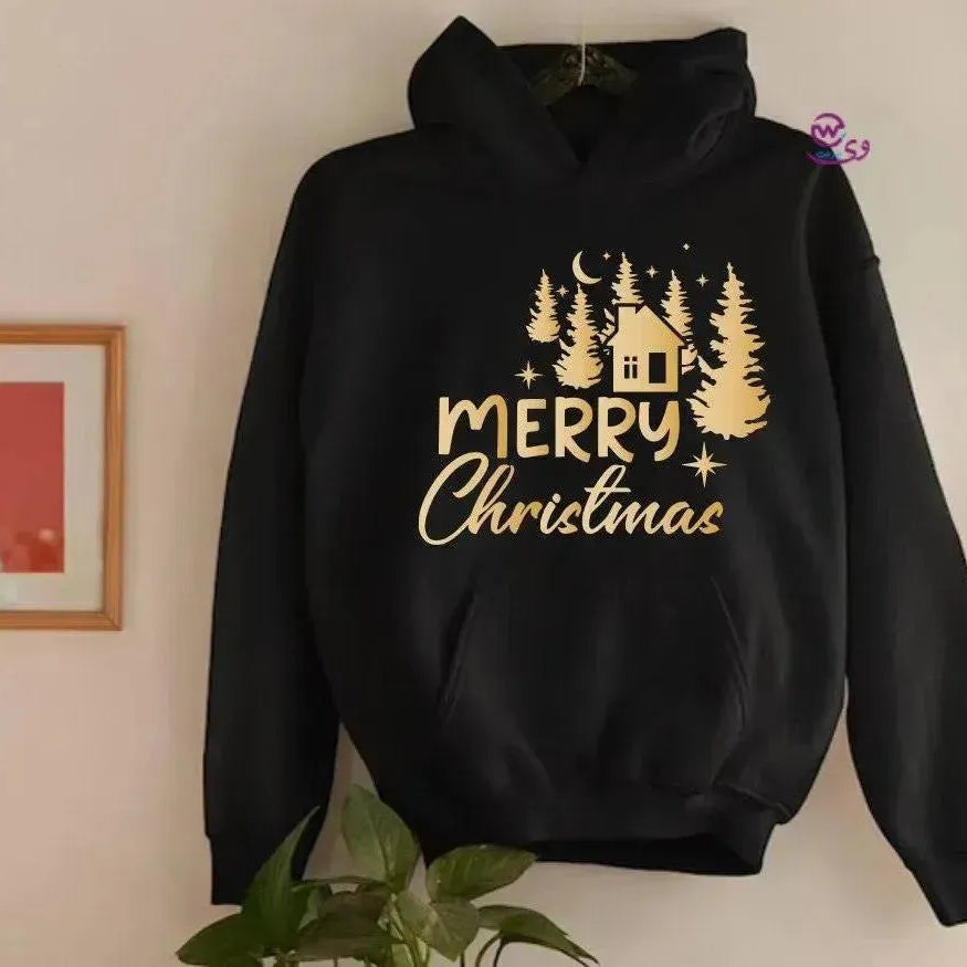 Adult Hoodies - Christmas -Gold printing - WE PRINT