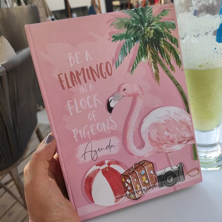 Agenda -( 75 papers -150 pages ) - Flamingos - WE PRINT