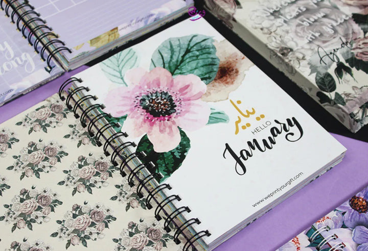 Agenda - ( 91 Papers -182 pages ) -Blooming flowers - WE PRINT