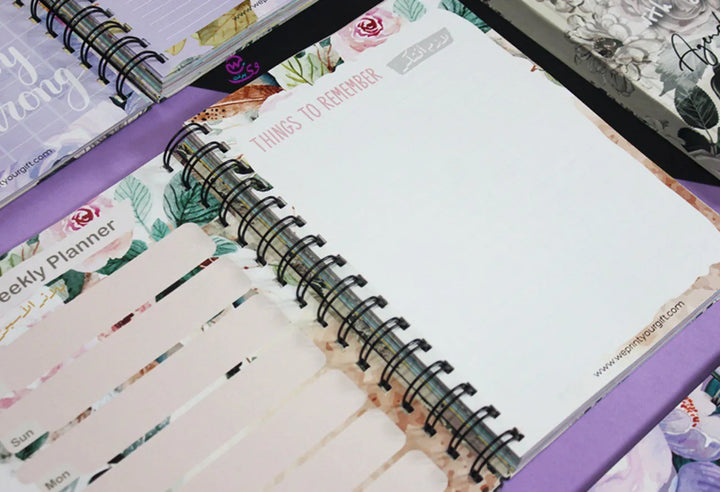 Agenda - ( 91 Papers -182 pages ) -Blooming flowers - WE PRINT