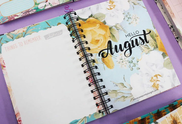 Agenda - ( 91 Papers -182 pages ) -Blooming flowers - WE PRINT