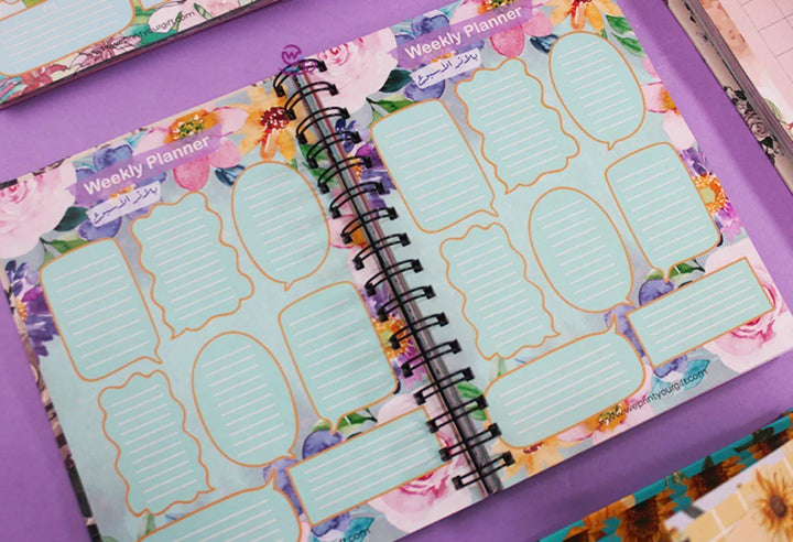 Agenda - ( 91 Papers -182 pages ) -Blooming flowers - WE PRINT