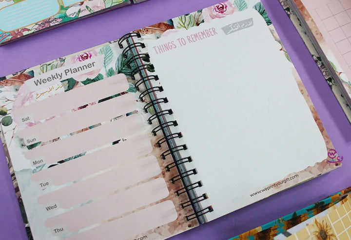 Agenda - ( 91 Papers -182 pages ) -Blooming flowers - WE PRINT