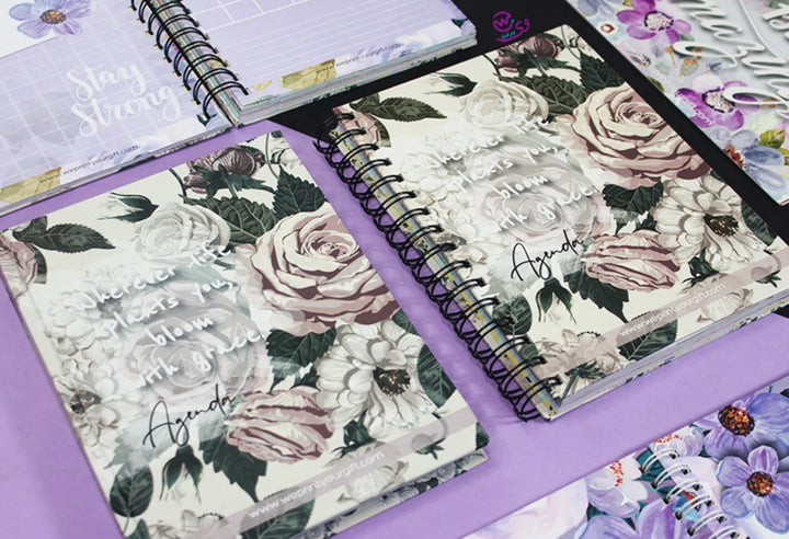 Agenda - ( 91 Papers -182 pages ) -Blooming flowers - WE PRINT