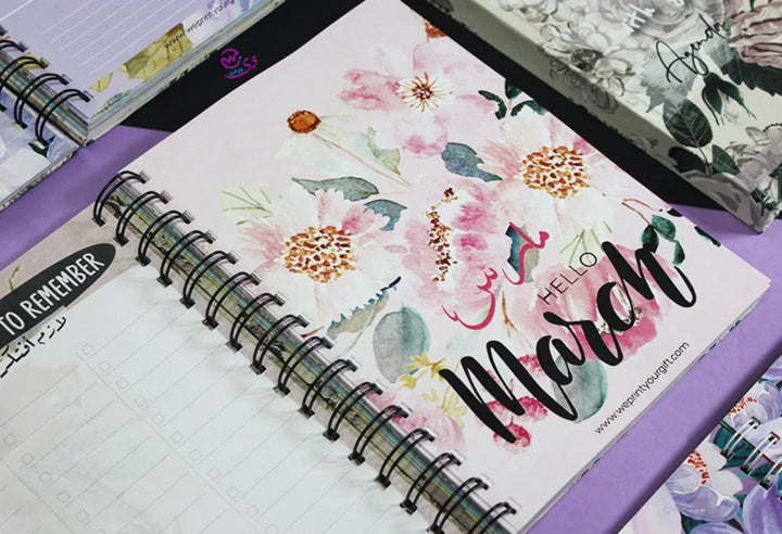 Agenda - ( 91 Papers -182 pages ) -Blooming flowers - WE PRINT