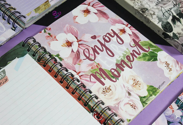 Agenda - ( 91 Papers -182 pages ) -Blooming flowers - WE PRINT