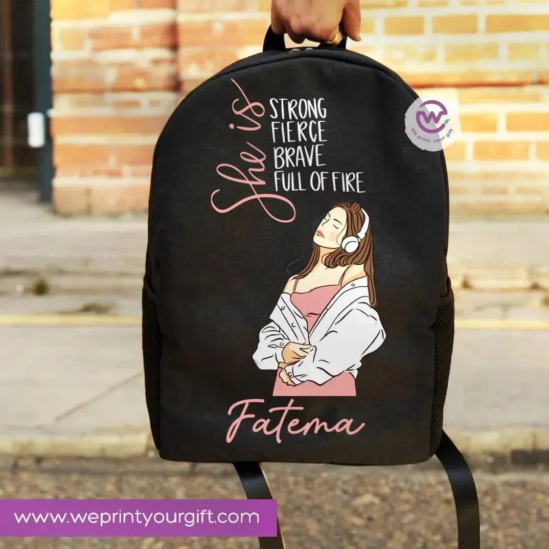 Backpack- English Motivational quotes - WE PRINT