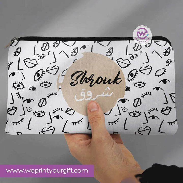 Canvas - Pencil Case -Arabic & english names - WE PRINT