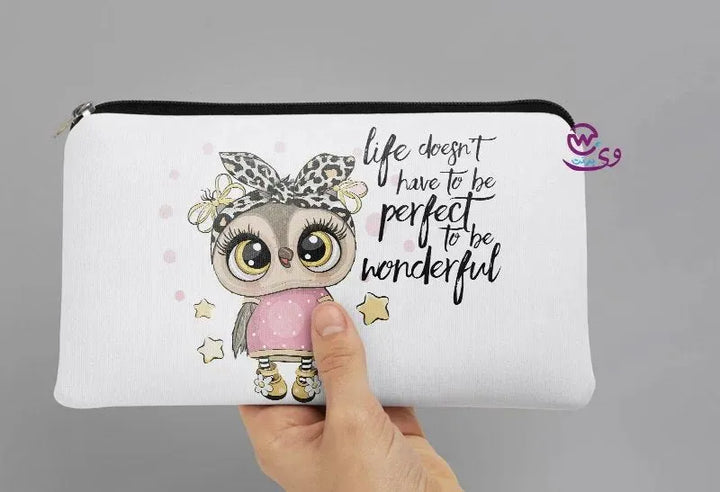 Canvas - Pencil Case -Cute owl - WE PRINT