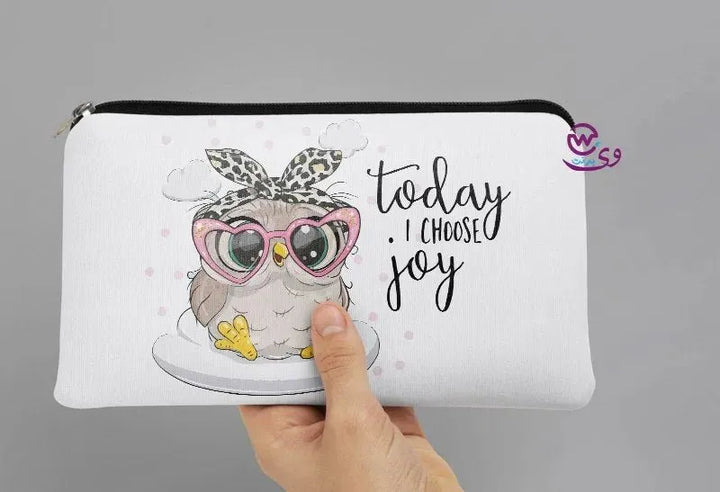 Canvas - Pencil Case -Cute owl - WE PRINT