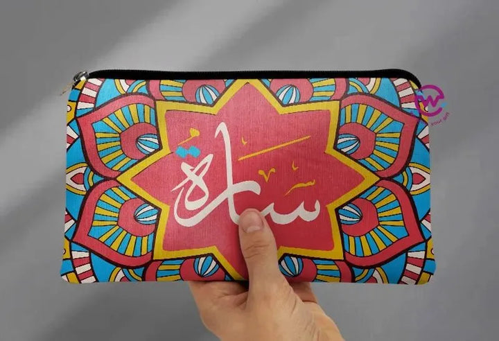 Canvas - Pencil Case -Names & Mandala - WE PRINT