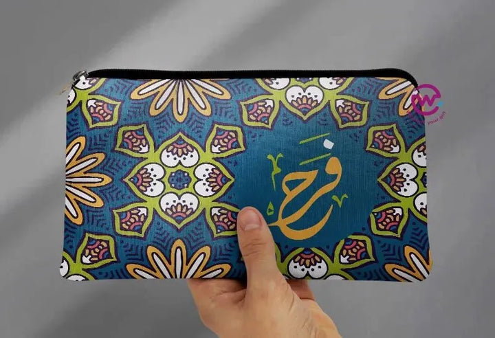 Canvas - Pencil Case -Names & Mandala - WE PRINT