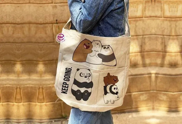 Cross Tote Bag - Three Bears - WE PRINT