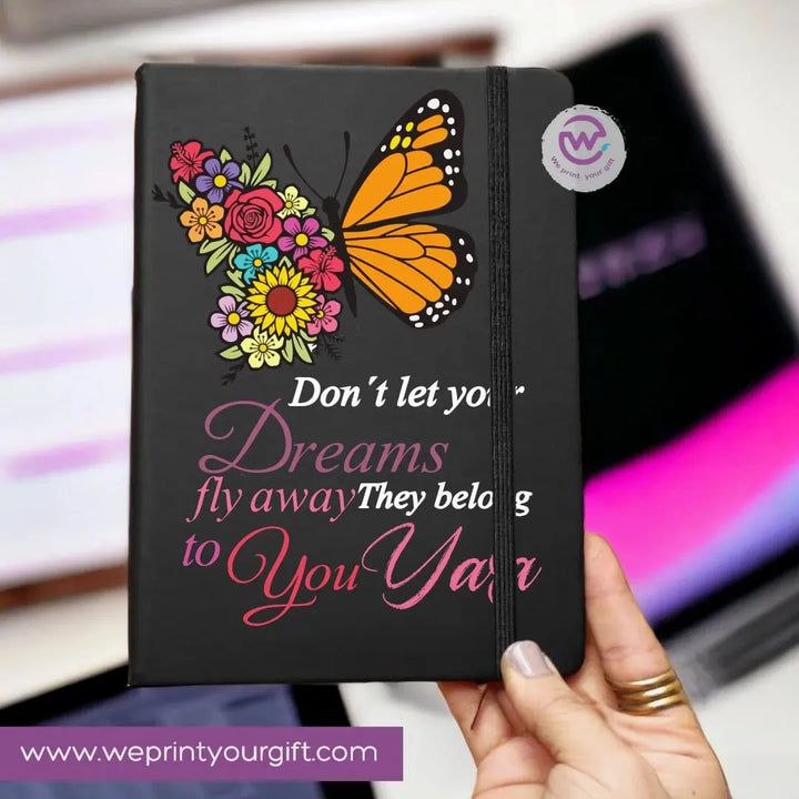 Custom Notebook with Elastic Band -english quotes - WE PRINT