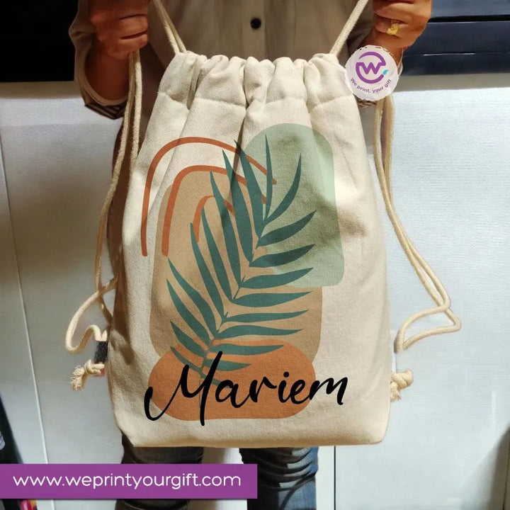 Drawstring Bag -Line art - WE PRINT