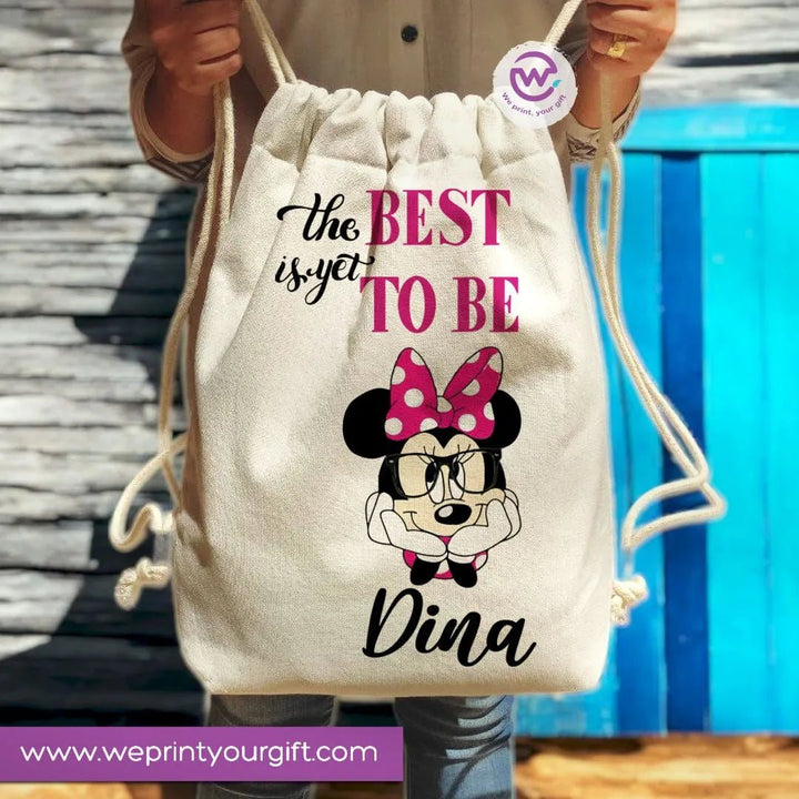 Drawstring Bag -Minnie Mouse - WE PRINT