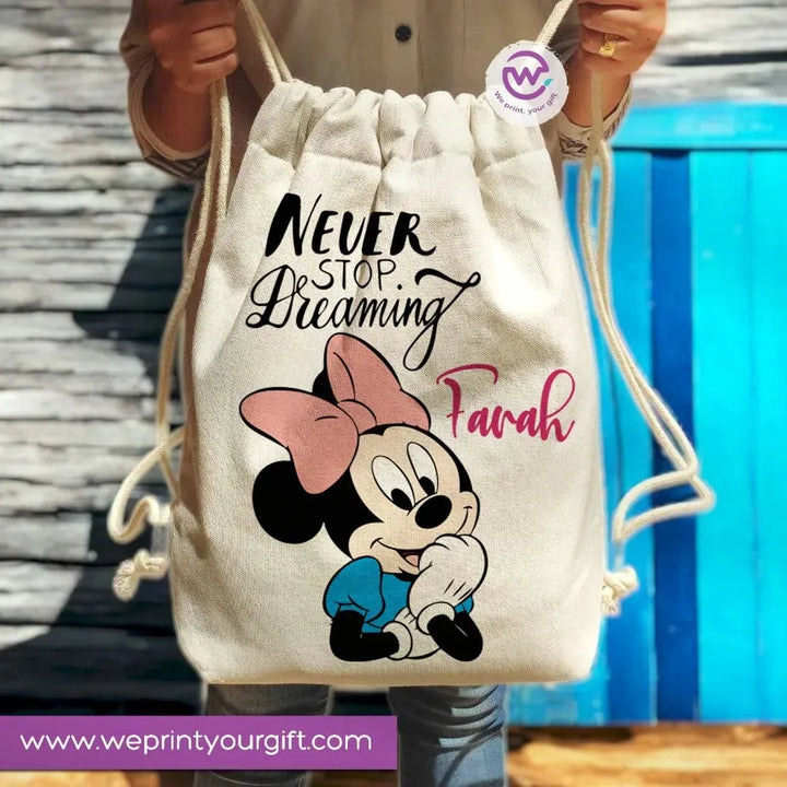 Drawstring Bag -Minnie Mouse - WE PRINT