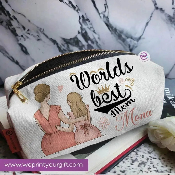 Fabric Boxy Pouch Makeup - Mother's Day - WE PRINT