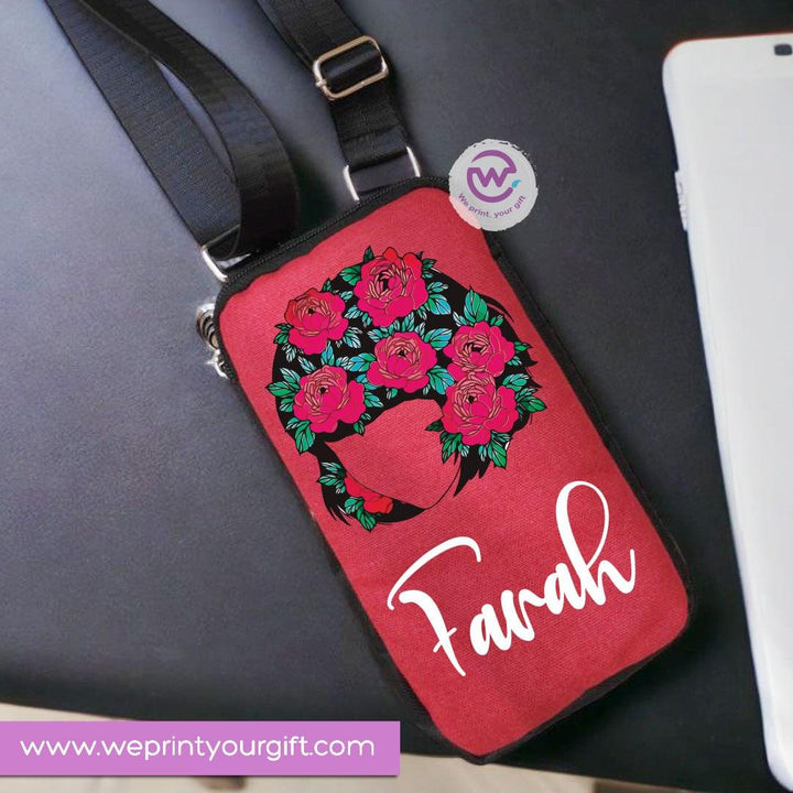 Fabric Mobile Cover -floral Names - WE PRINT