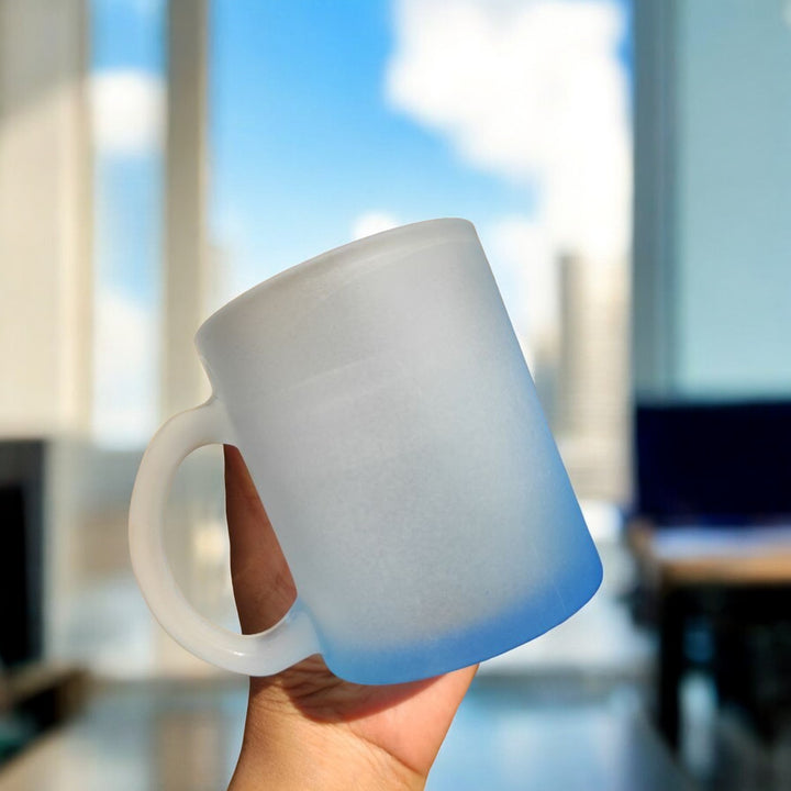 Frosted glass mug -Customization Option - WE PRINT