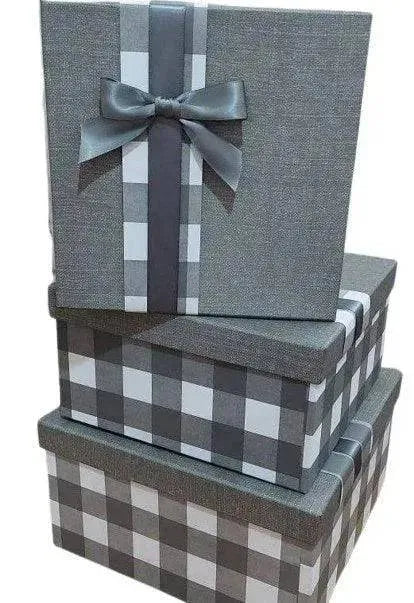 Gift Box - Grey checks - WE PRINT