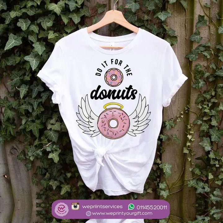 Half sleeve T-shirt- Donuts - WE PRINT