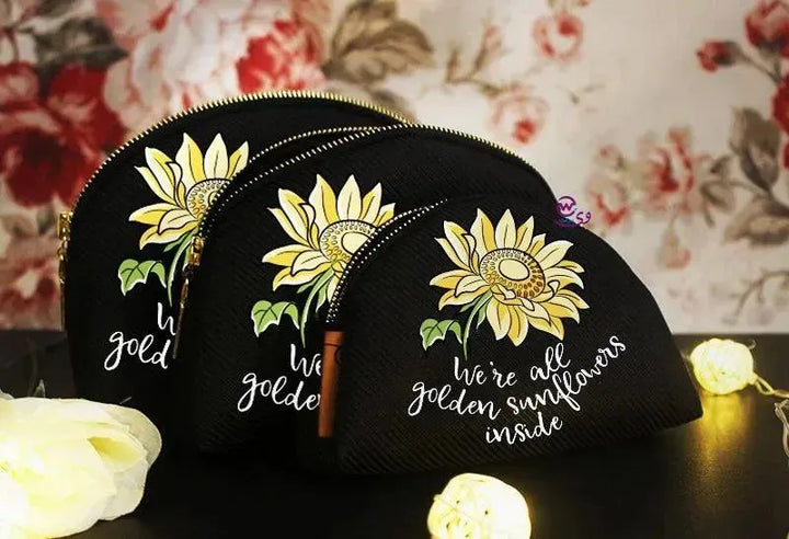 Make-up cases set - Sunflower Names - WE PRINT