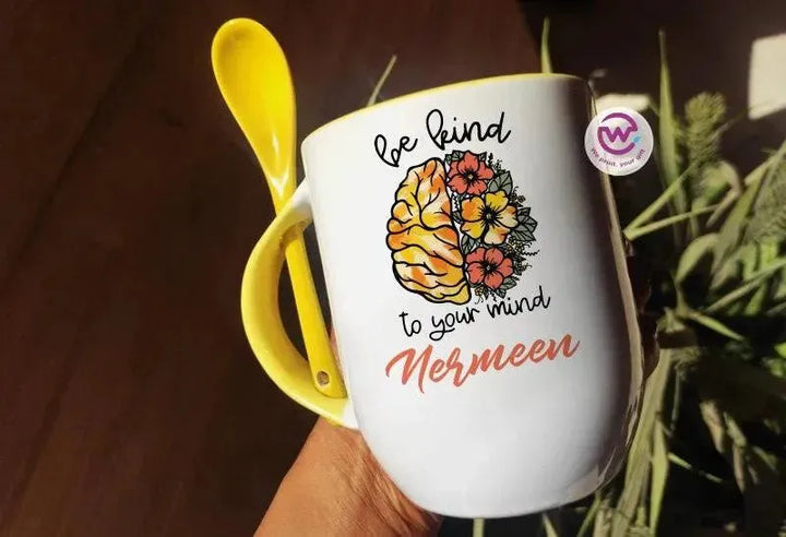 Mug-With Spoon -Retro-B - WE PRINT