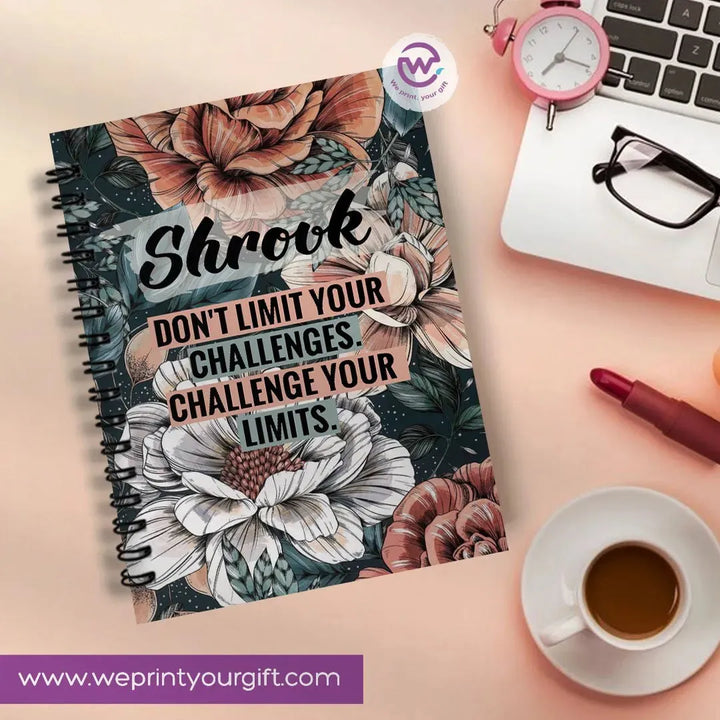 Notebook - A5 Size - English Inspiration quotes - WE PRINT