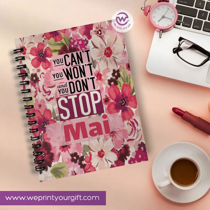 Notebook - A5 Size - English Inspiration quotes - WE PRINT