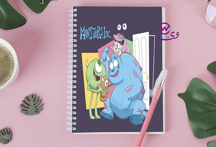 Monster INC. Notebook - نوتبوك تصميم شركة المرعبين المحدودة كورتى البعبع وشلبى سولفان  