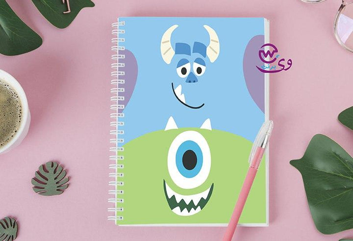 Monster INC. Notebook - نوتبوك تصميم شركة المرعبين المحدودة كورتى البعبع وشلبى سولفان  