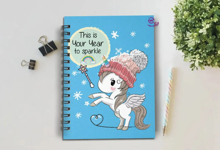 Notebook - A5 Size - Unicorn Designs - WE PRINT