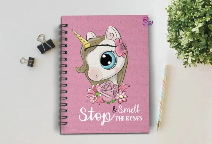 Notebook - A5 Size - Unicorn Designs - WE PRINT