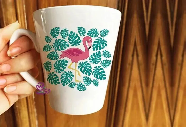 Personalized Mugs -Conical-Flamingos - WE PRINT