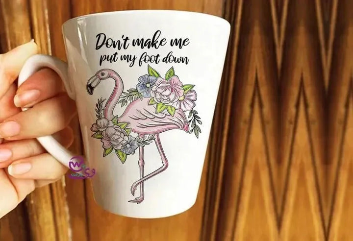 Personalized Mugs -Conical-Flamingos - WE PRINT