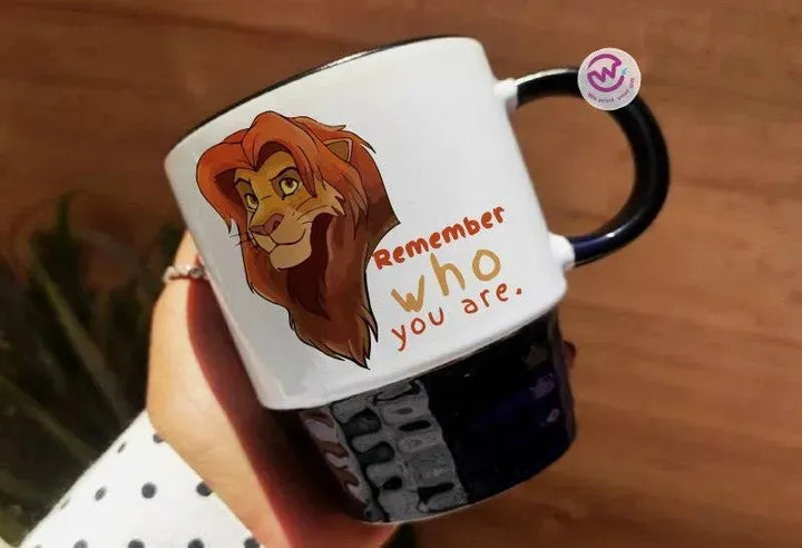 Ribbed Mug - Black - Lion King - WE PRINT