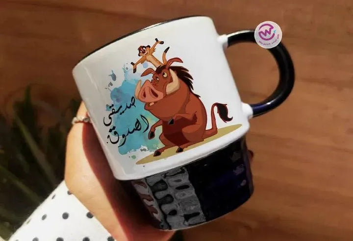 Ribbed Mug - Black - Lion King - WE PRINT