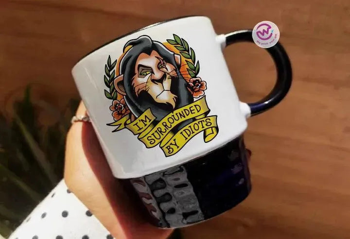 Ribbed Mug - Black - Lion King - WE PRINT