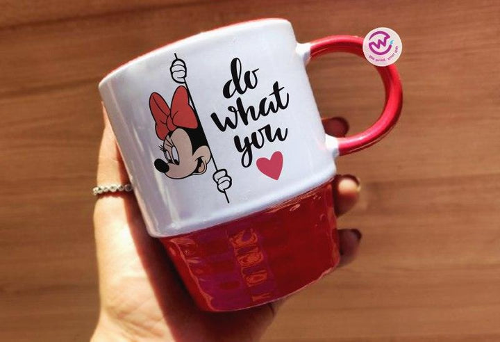 Ribbed Mug - Red - Minnie - weprint.yourgift