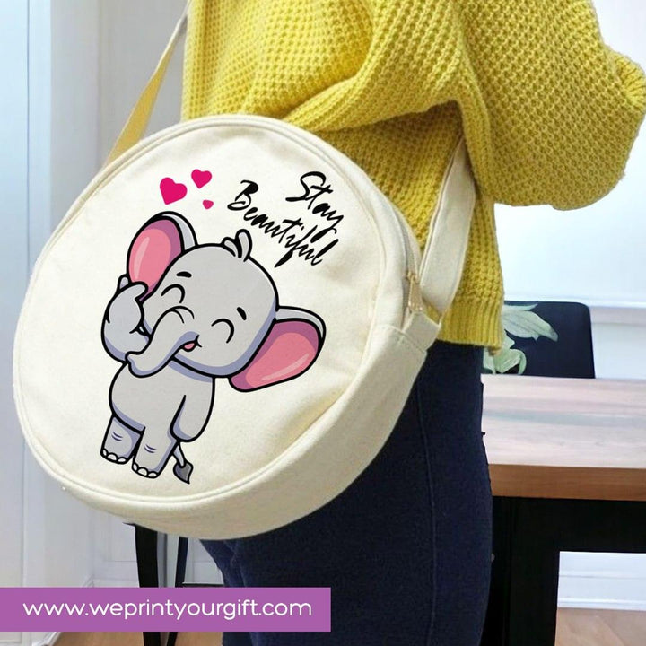 Round Bag -Cute Elephant - WE PRINT