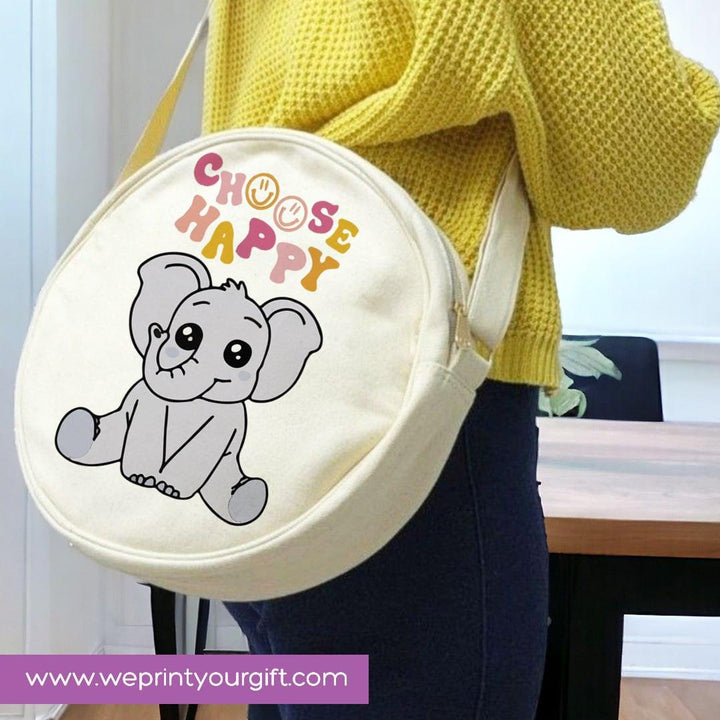 Round Bag -Cute Elephant - WE PRINT