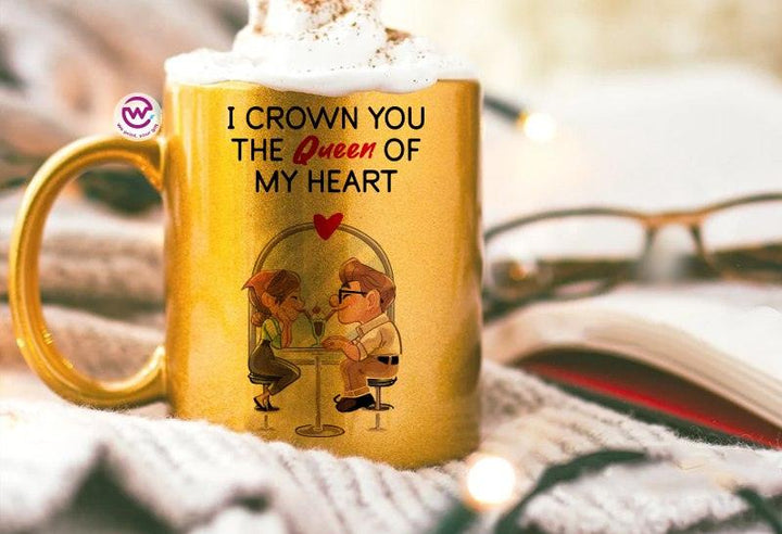 Sparkling mug-Gold-Valentine's - UP cartoon - weprint.yourgift