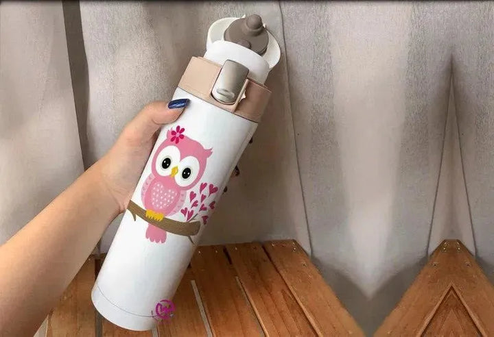 Thermal Mug with lock - Slim Shape-Owl - WE PRINT