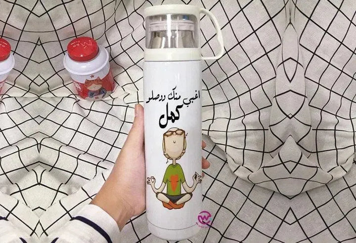 Thermal Thermos With Cup -Stainless Steel - Comics A - WE PRINT